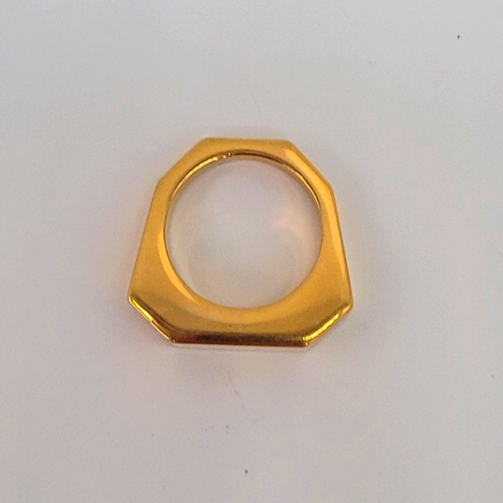 Vita Fede Octagon 24k Rose Gold-Plated Ring New